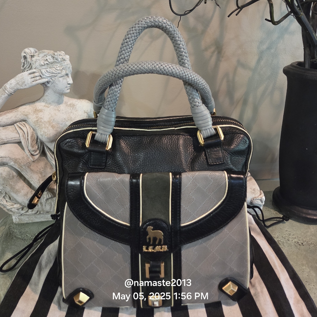 L.A.M.B. Gwen Stefani Winston Satchel Leather Designer Luxury Celebrity #132